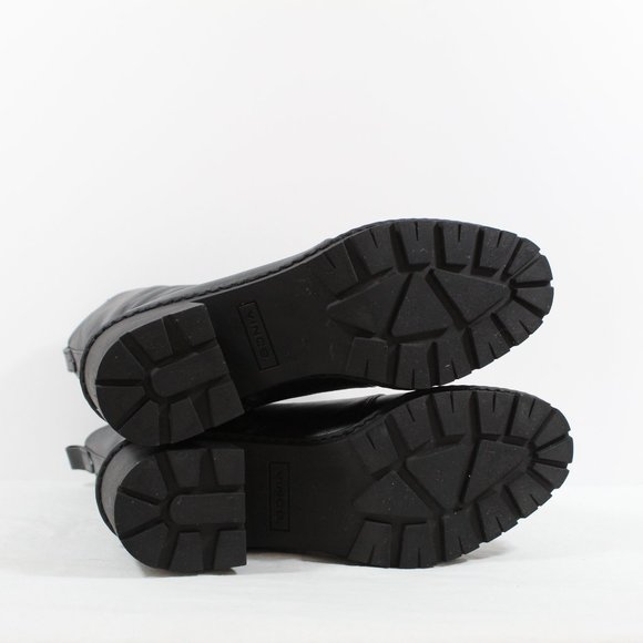 Vince Henderson Leather Lace-Up Booties - Black 10M - Picture 4 of 6